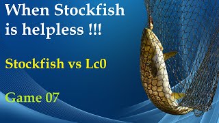 When Stockfish is helpless  Stockfish vs Lc0  Game 07 [upl. by Cam]