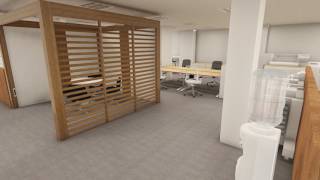 Office Design Proposal  3D Walkthrough by Flexiform [upl. by Johannessen994]