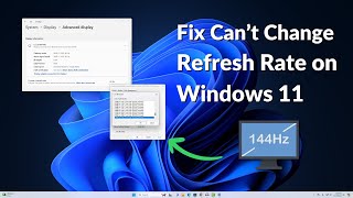 How to Fix Can’t Change Refresh Rate On Your Monitor [upl. by Aivul]