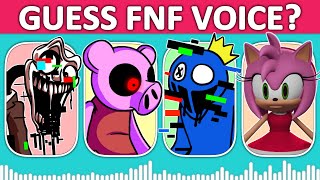 FNF Guess Character by Their VOICE  BanBan Boxy Boo Roblox Piggy Rarity Amy Rose Sonic TXT [upl. by Walczak]