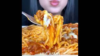 ASMR Spaghetti Bolognese  Mukbang Shorts [upl. by Bart262]