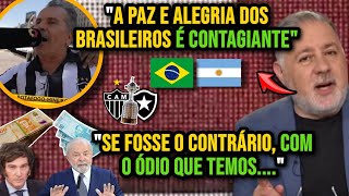 IMPRENSA ARGENTINA APAIXONOU PELA TORCIDA BRASILEIRA LIBERTADORES LULA MILEI PESO REAL [upl. by Shir491]