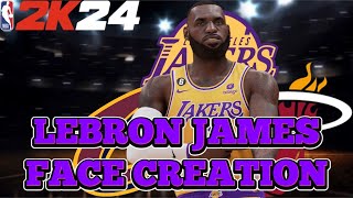 MOST ACCURATE Lebron James Face Creation NBA 2K24 Next Gen [upl. by Assilak889]