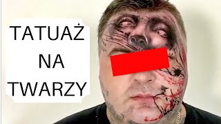 Face tattoo \ Tatuaż na twarzy by Mistyk Body Art [upl. by Inaluahek931]