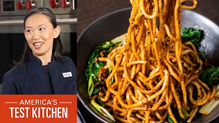 How to Make Dan Dan Mian Sichuan Noodles with Chili Sauce and Pork [upl. by Oicaroh]