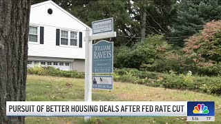 Homeowners and potential buyers pursue better housing deals after fed rate cut  NBC New York [upl. by Anelat906]