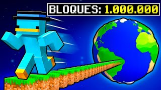 Caminando 1000000 de BLOQUES en Minecraft [upl. by Enihpets]