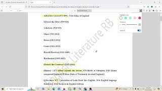 Course History of English Literature Class 2 Lecture 1 [upl. by Anauqahs]