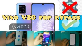 Vivo V20 v2025 bypass frp and password via EASYSHARE [upl. by Niuqauj]