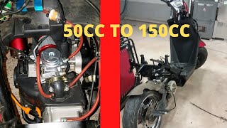 What to expect when swapping a 50cc scooter to a 150cc [upl. by Zennas48]