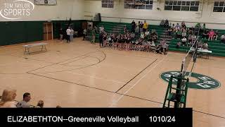 ELIZABETHTONGreeneville Volleyball 101024 [upl. by Birmingham]