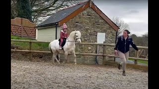 Teaching kids to horse ride vlog [upl. by Akenot]