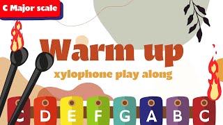 Warm Up C Major scale  XYLOPHONE PLAY ALONG [upl. by Ahsoem827]