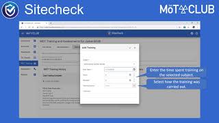 The MOT Club  Sitecheck  How To Add MOT Tester Annual Training amp Assessment Records [upl. by Odilia]