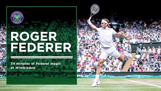 34 Minutes of Roger Federers Best Points at Wimbledon [upl. by Mchugh]