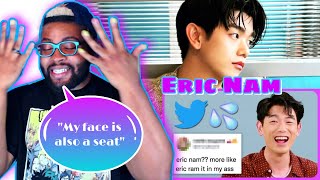 Eric Nam Reads Thirst Tweets  Part 2 Reaction  Topher Reacts [upl. by Yenatirb]