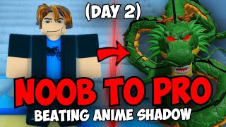 Going from Noob to Pro as F2P in Anime Shadow Day 2 [upl. by Anidal]