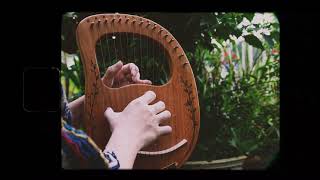 16 strings lyre harp CEGA Salut dAmour Cover [upl. by Yadahs]