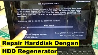 Service Harddisk Laptop Dengan Hirens Tool Hdd Regenerator [upl. by Suirauqram177]