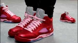 Air Jordan Retro V GS quotValentines Dayquot  On Feet Edition  EXCLUCITY [upl. by Kinimod727]