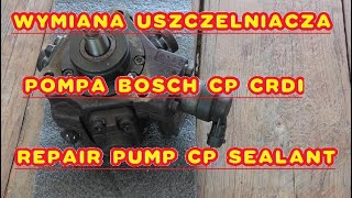 EXPERT USZCZELNIACZ POMPY CP BOSCH CRDI HYUNDAI KIA PALIWO W OLEJU DWA STANY WYMIANA USZCZELNIACZA [upl. by Otreblide]