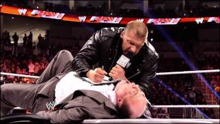 A look at the rivalry between Triple H and Brock Lesnar Raw March 25 2013 [upl. by Aniat]