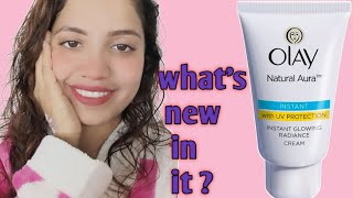 OLAY Natural Aura  review instant glowing radiance cream  beyourselfzebamiddey3812 [upl. by Thomasine999]