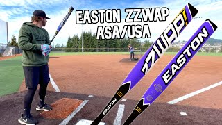 Hitting with the Easton ZZWAP  ASAUSA Slowpitch Softball Bat Review [upl. by Shiff]