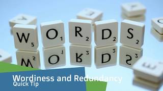 Quick Tip 2 Wordiness and Redundancy [upl. by Netsryk151]