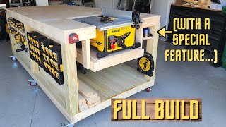 How to Make a Workbench with a Built In Table Saw [upl. by Eahsal752]