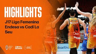 🏀 HIGHLIGHTS  J17 Liga Femenina Endesa vs Cadí La Seu [upl. by Henryson176]