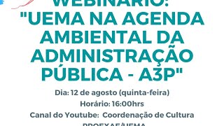 Webinário UEMA na Agenda Ambiental da Administração Pública  A3P [upl. by Linzer]