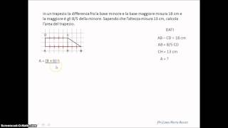 Calcolo area trapezio con differenza basi e UF [upl. by Mohsen583]