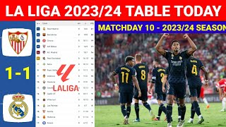 Spain La Liga Table Updated Today Sevilla vs Real Madrid 11 ¦ Laliga 202324 Table amp Standings [upl. by Llireva]