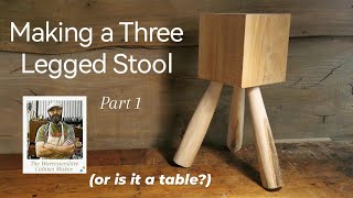 Making a three legged stool How to make a three legged table woodworking asmr [upl. by Asilana]