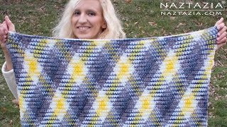 PLANNED POOLING CROCHET  Argyle and Diamond DIY Tutorial for Super Scarf amp Afghan Blanket [upl. by Lenard186]