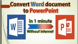 How to Convert Microsoft Word to Powerpoint Presentation [upl. by Lienad]