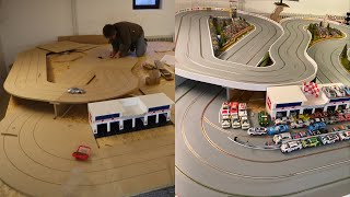 KOMPLETTER BAU einer SLOTCAR HOLZBAHN [upl. by Nnylahs]