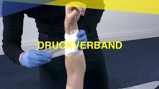 Druckverband  MAUS Erste Hilfe Kurs  Video Tutorial [upl. by Nnyleuqaj]