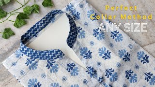 How to Cut Stand Collar Easy Tips  Collar Kurti Neck Design with Button Placket [upl. by Jessey438]