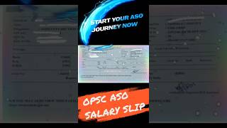 OPSC ASO SALARY SLIP [upl. by Nakada846]