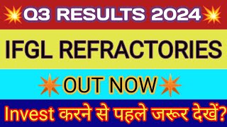 IFGL Refractories Q3 Results 🔴 IFGL Refractories Result Today 🔴 IFGL Refractories Share Latest News [upl. by Henebry]