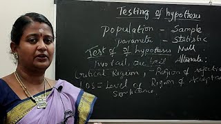 Testing of Hypothesis  Basic ideas in Tamil [upl. by Craddock]