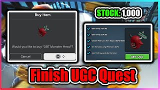 UGC LIMITED Obby But You Are Tornado Script  Finish UGC Quest [upl. by Egdirdle]