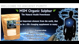 MSM Organic Sulphur Results  Uses Patrick McGean of Sulphur Study [upl. by Yanrahc]