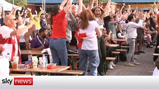 England fans celebrate Euro 2022 final victory [upl. by Ahsemrak]