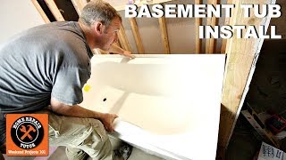 How to Install a Bathtub in Basement Bathrooms  by Home Repair Tutor [upl. by Kotz318]