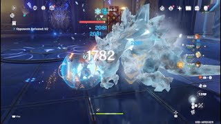 Aloy Freeze Main DPS Test Genshin Impact  Harp vs Predator Bow [upl. by Ynaoj]