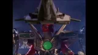 Red Armored Ranger Finisher Battlizer  Lost Galaxy  Power Rangers Official [upl. by Tiloine]