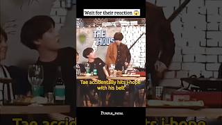 Taehyung accidentally hits jhope with his belt watch till end😱😱shorts btsshorts btsreaction [upl. by Lenrad526]